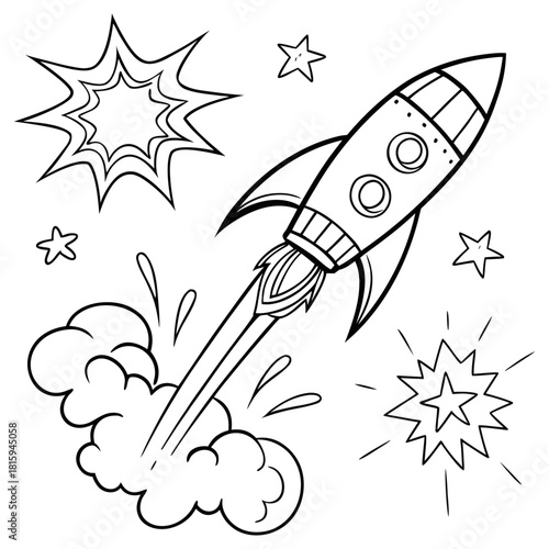 Line speed cartoon effect, boom explosive motion line element set. Comic boom burst, explosive smoke, line speed cartoon vector icon. Hand drawn sketch doodle action effect.