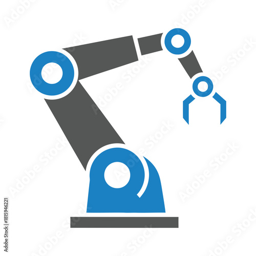 Robotic arm performing automated tasks with precision and efficiency in a modern industrial setting for manufacturing and production