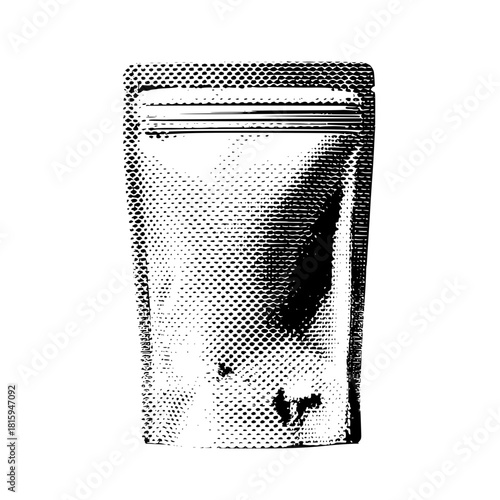 Stock stand up pouch mockup template for food packaging design and presentation needs