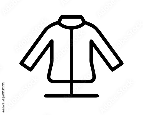 Illustration of a coat on a mannequin isolated on