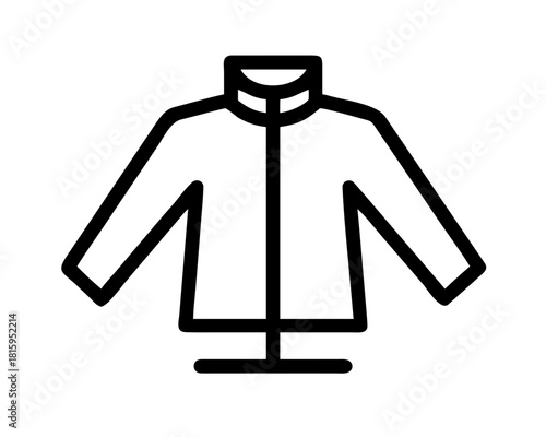 Jacket outline with stand collar isolated on