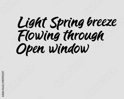 Light spring breeze flowing through open window