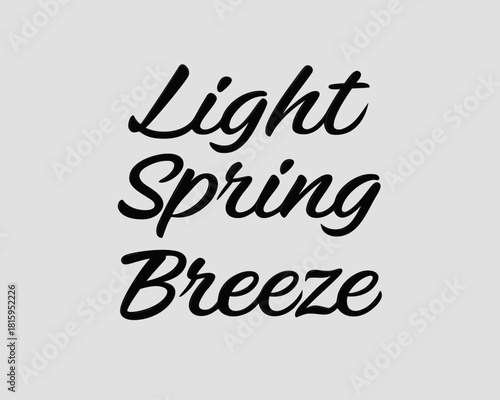 Light spring breeze isolated on