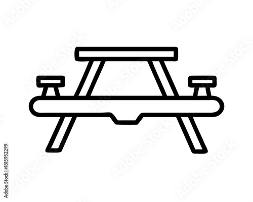 Picnic table isolated on