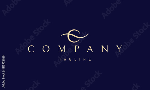 A vector golden logo featuring an abstract image a rising sun above flowing wave lines in a clean minimalistic style.