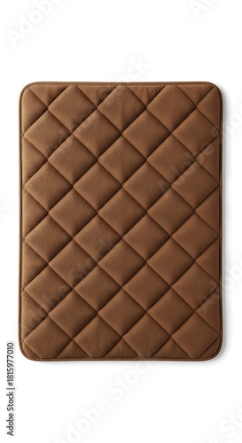Brown Quilted Pet Bed - Comfortable and Stylish Resting Place.