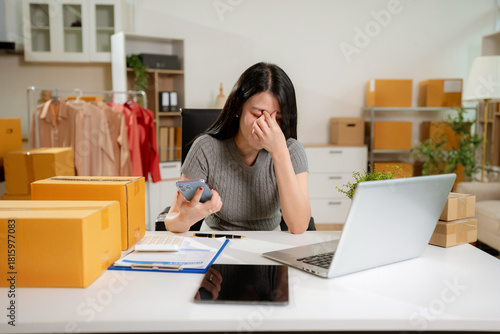 Freelancers are stressed, anxious, small online business owners are unhappy, financial problems are losing money.