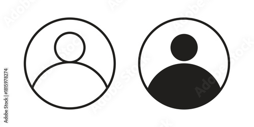 Account icons in different style, sign or symbol, suitable for apps and websites