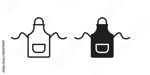 Apron icons in different style, sign or symbol, suitable for apps and websites