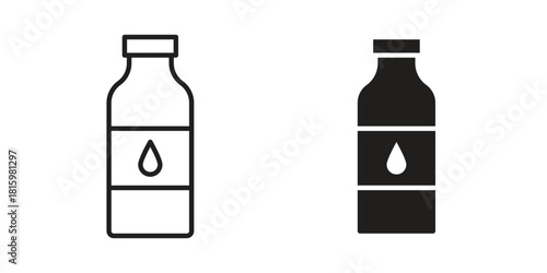 Bottle icons in different style, sign or symbol, suitable for apps and websites