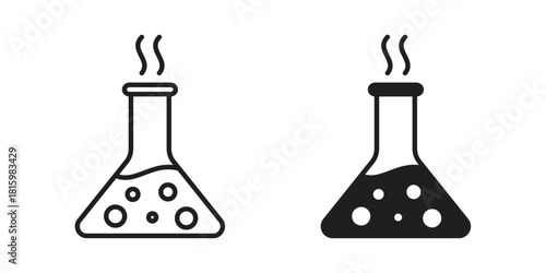 Chemistry icons in different style, sign or symbol, suitable for apps and websites