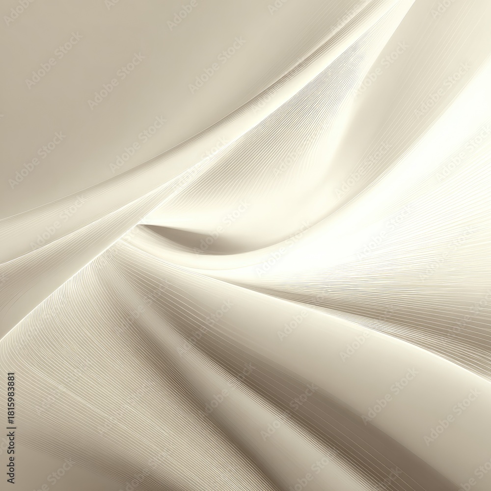 Obraz premium Abstract Beige Flowing Fabric Design