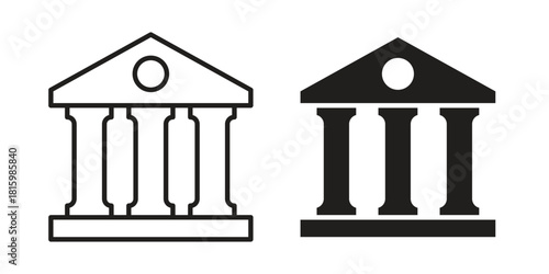 Court icons in different style, sign or symbol, suitable for apps and websites