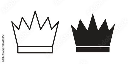 Crown icons in different style, sign or symbol, suitable for apps and websites