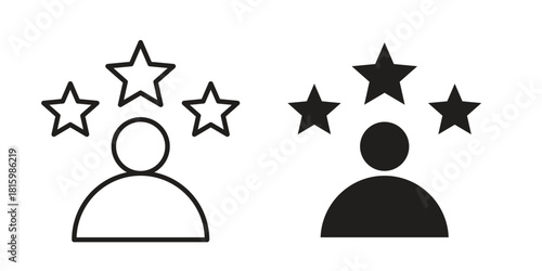 Customer loyalty icons in different style, sign or symbol, suitable for apps and websites