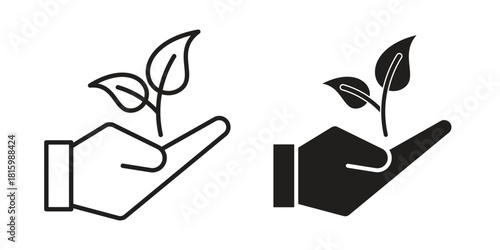 Eco-friendly icons in different style, sign or symbol, suitable for apps and websites