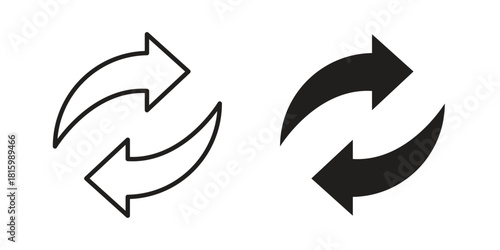 Exchange icons in different style, sign or symbol, suitable for apps and websites