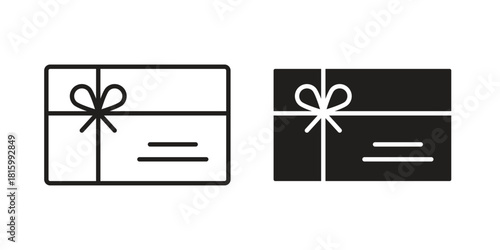 Gift card icons in different style, sign or symbol, suitable for apps and websites
