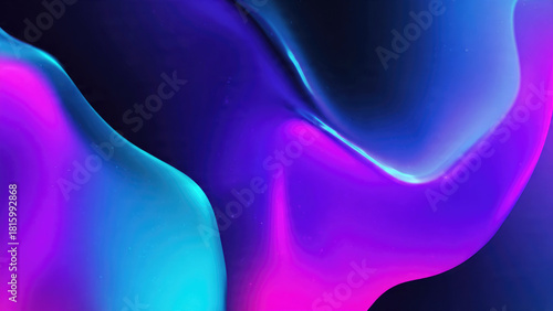 Wallpaper Mural Dynamic abstract background featuring luminous, flowing waves of neon blue, purple, and pink, creating a vibrant and futuristic visual experience. Torontodigital.ca