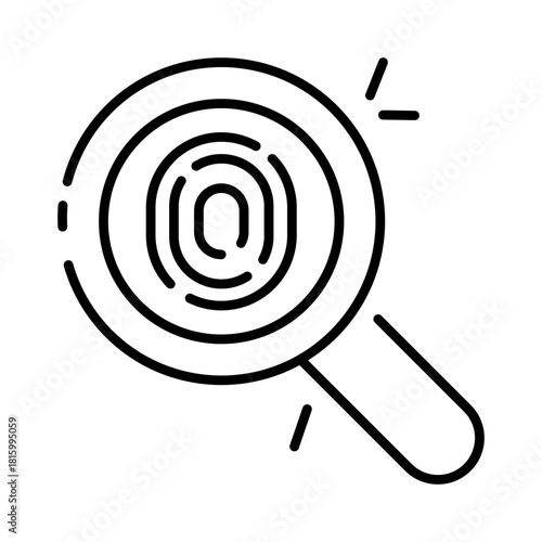 An icon design of search fingerprint 