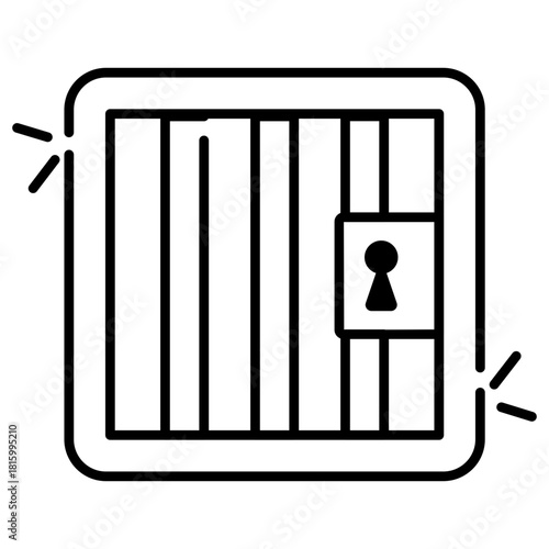 A unique design icon of jail