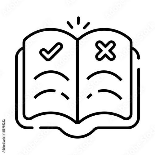 Perfect design icon of rules book 