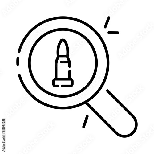 Trendy vector design of search bullet 
