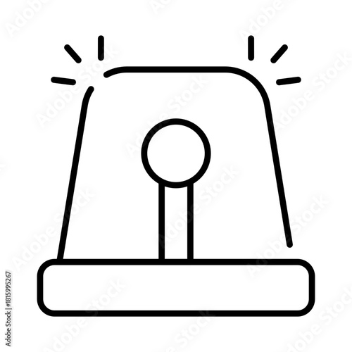 Revolving red light icon, vector design of siren