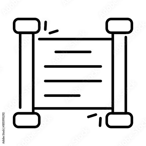 A beautiful design icon of scroll letter 