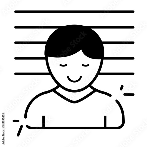 Unique design icon of prisoner 