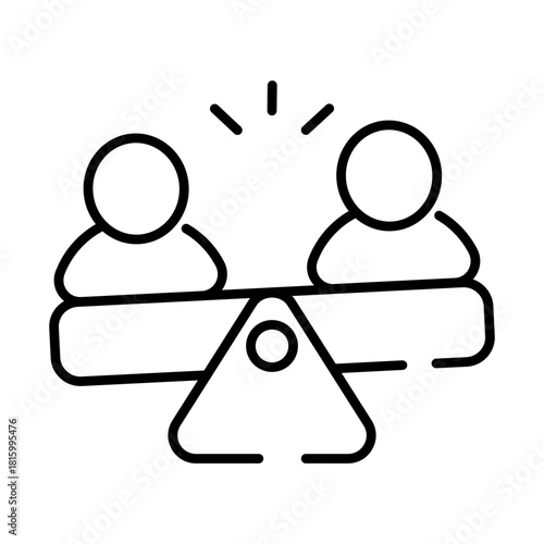 Unique design icon of equity 