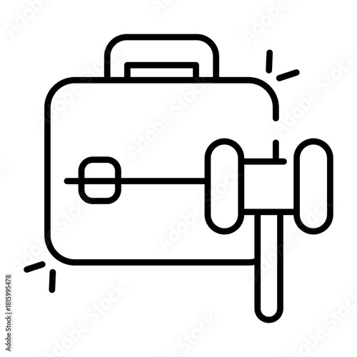 Modern design icon of employment law lu