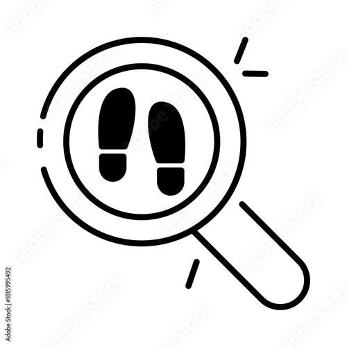 Perfect design icon of search evidence 