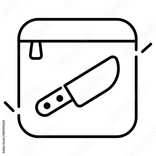 Trendy vector design of knife 