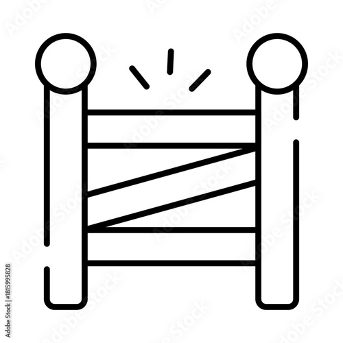 Trendy vector design of road block board