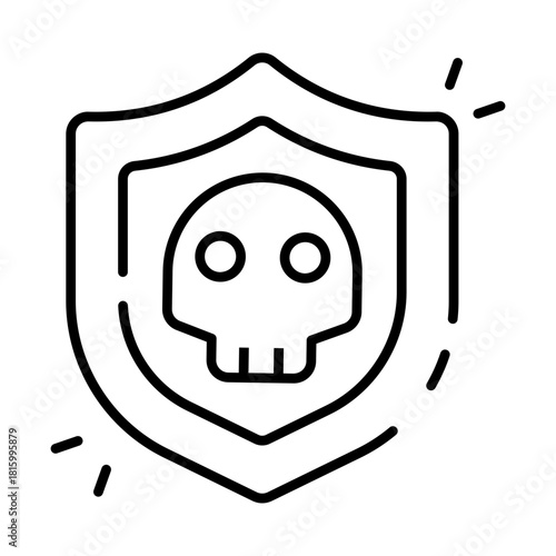 A premium download icon of security hacking 