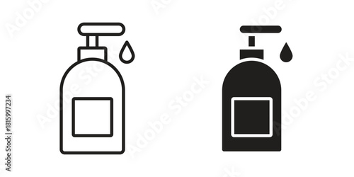 Hand sanitizer icons in different style, sign or symbol, suitable for apps and websites