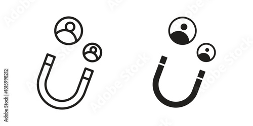 Lead generation icons in different style, sign or symbol, suitable for apps and websites