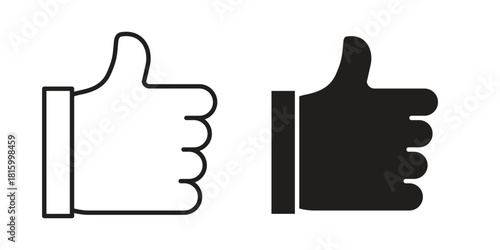 Like icons in different style, sign or symbol, suitable for apps and websites