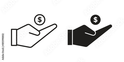 loan icons in different style, sign or symbol, suitable for apps and websites
