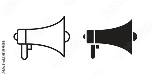 Loud Speaker icons in different style, sign or symbol, suitable for apps and websites