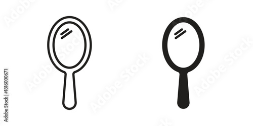 Mirror icons in different style, sign or symbol, suitable for apps and websites