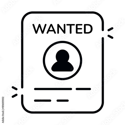 Trendy vector design of wanted poster 
