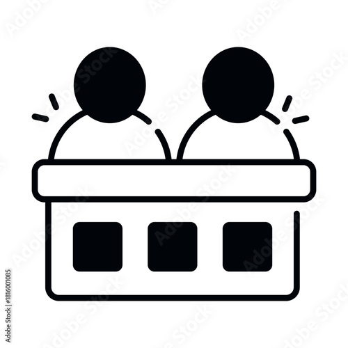 A beautiful design icon of jury