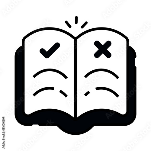 Perfect design icon of rules book 