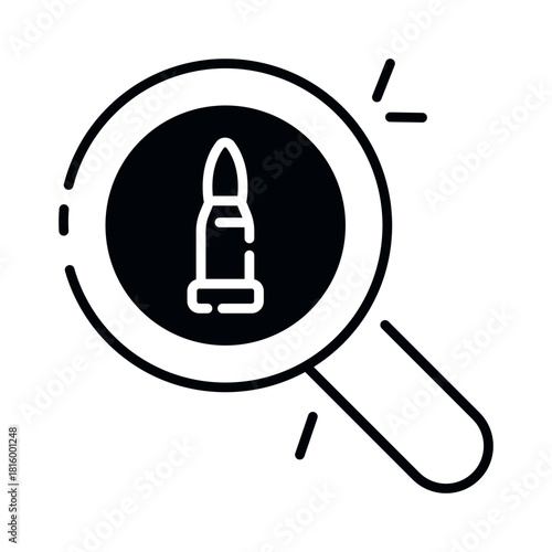 Trendy vector design of search bullet 