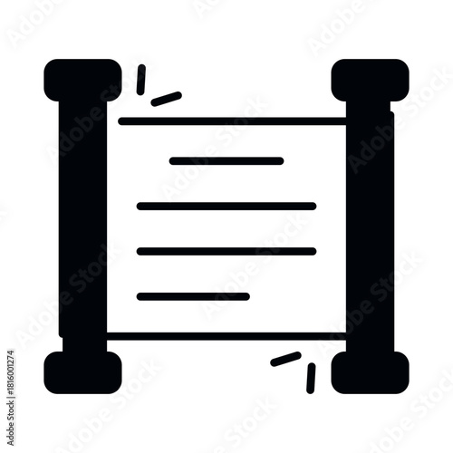 A beautiful design icon of scroll letter 