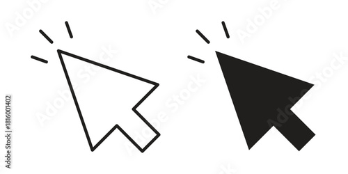 Mouse pointer icons in different style, sign or symbol, suitable for apps and websites