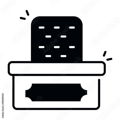 An eye catching design icon of judge table 