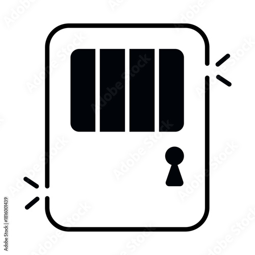 A unique design icon of jail